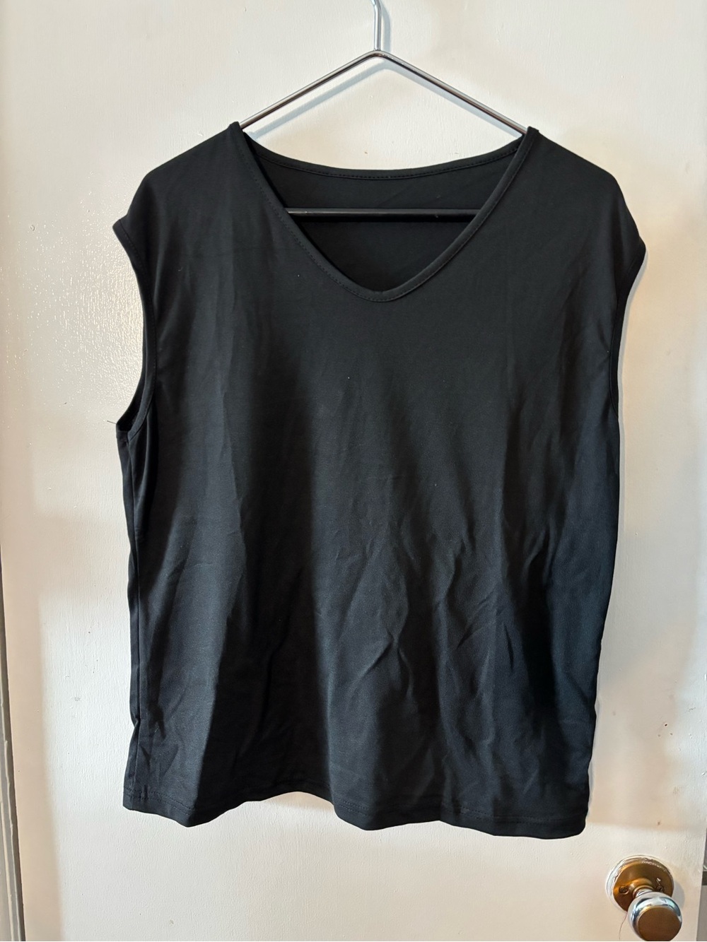 Classic Black V-Neck Women’s Tops Black and White